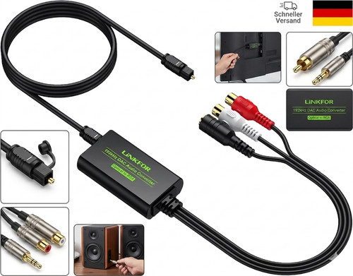 Toslink cinch 192khz 24bit - cinch,